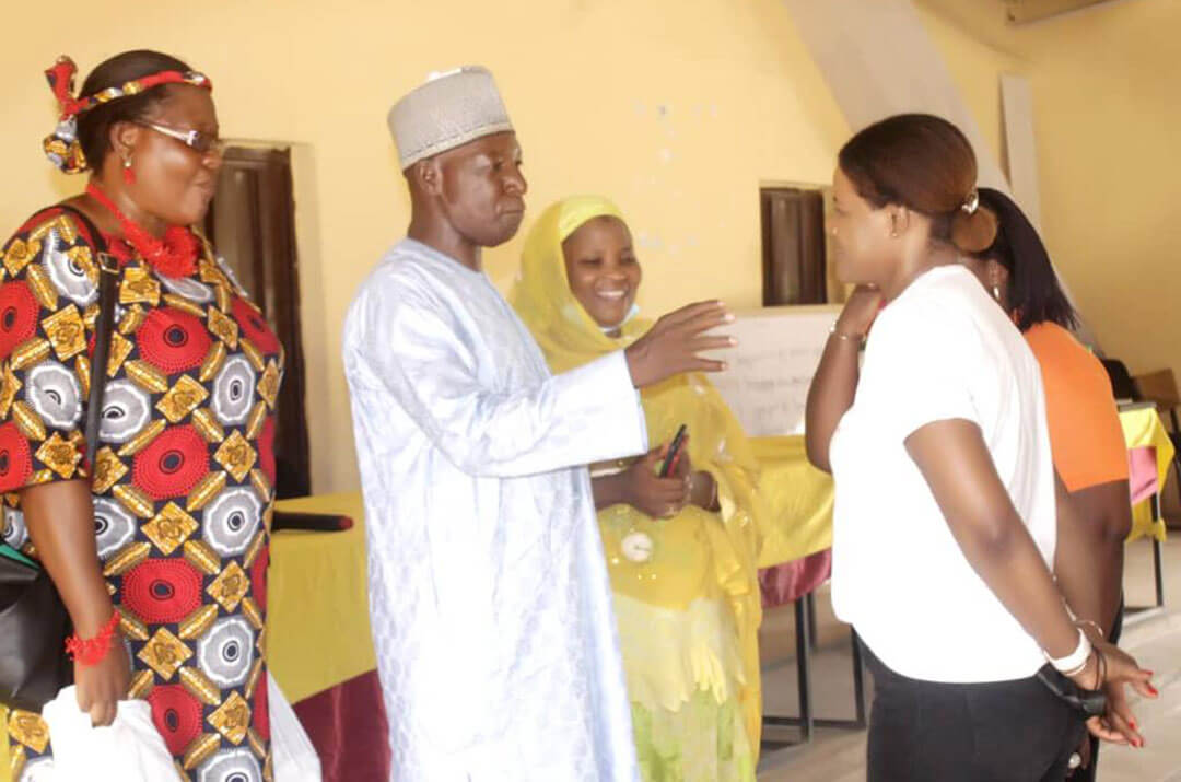 Photo with school children