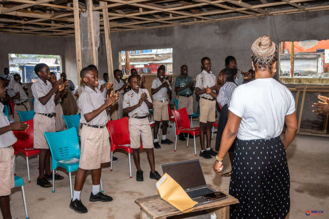 Photo with school children